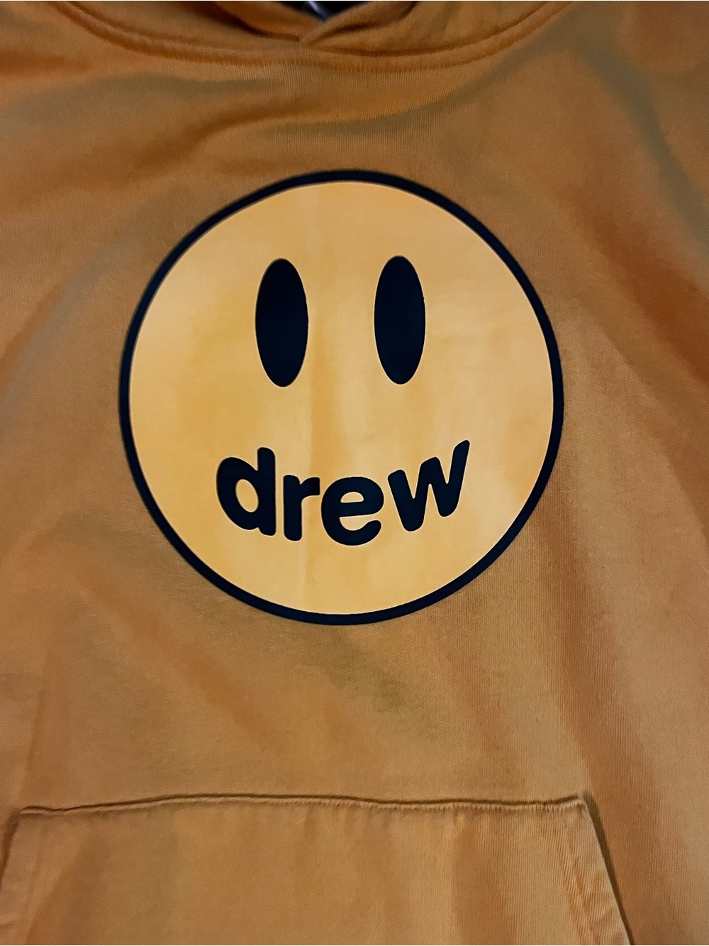 Justin Bieber Streetwear Drew House Mascot Hoodie Yellow Size Large - Picture 8 of 13